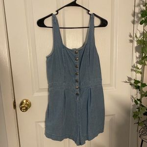 american eagle denim romper